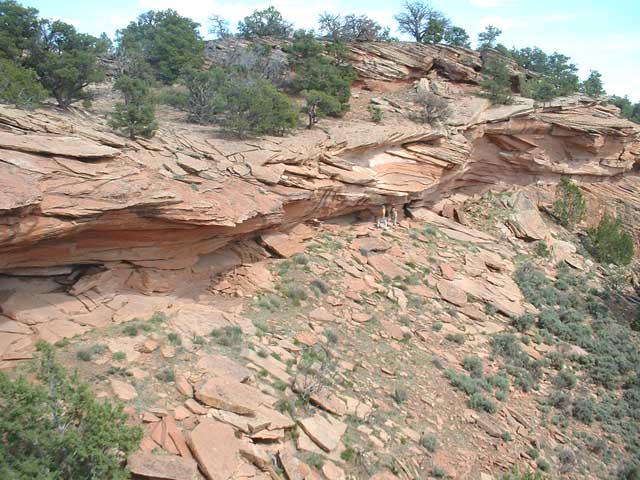 Overhang protecting petroglyphs.